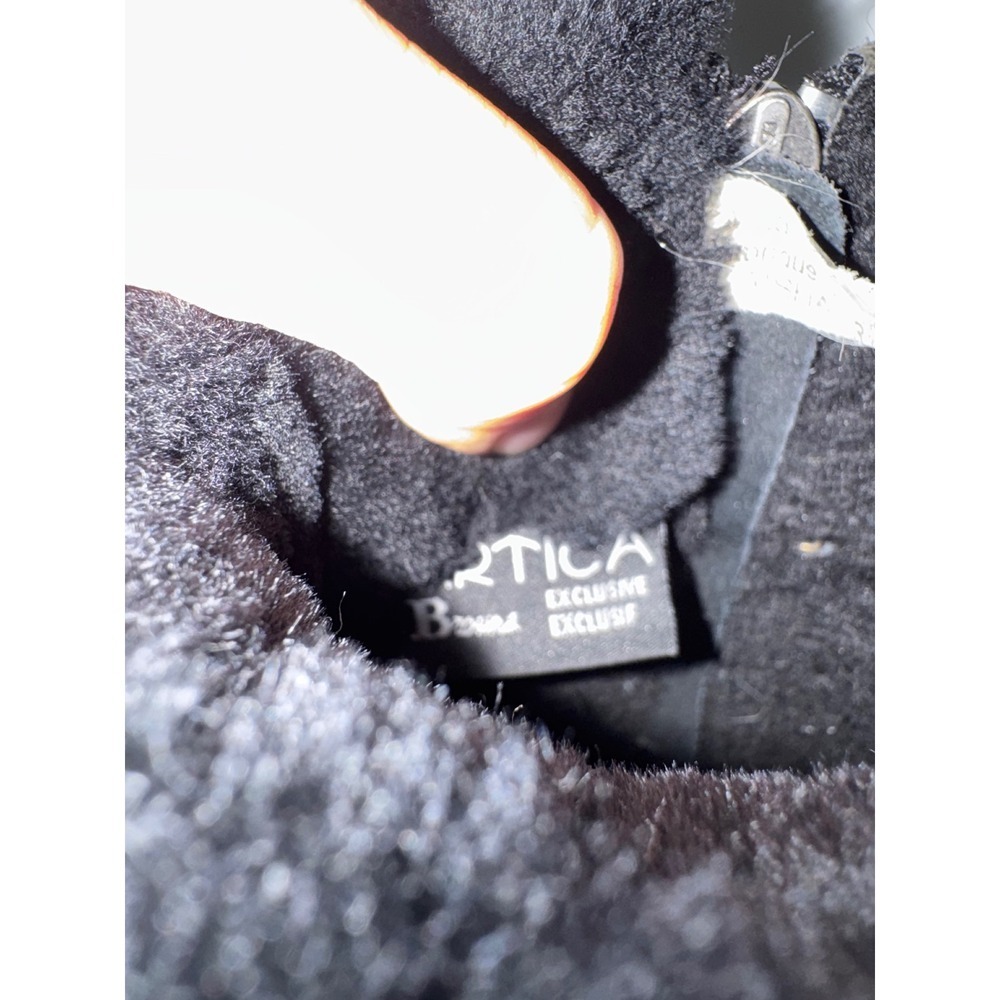 Artica Aisha Black Leather Winter Boots Fur Trim Ice Cleats Womens 37 US 6-6.5 - Picture 11 of 13